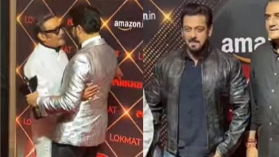 Jackie Shroff, Abhishek Bachchan, Salman Khan at the Lokmat Most Stylish Awards 2022. Jackie Shroff, Abhishek Bachchan, Salman Khan at the Lokmat Most Stylish Awards 2022.