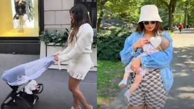 Priyanka Chopra's daughter Malti Marie Chopra Jonas spent the day with her mother. Priyanka Chopra's daughter Malti Marie Chopra Jonas spent the day with her mother.