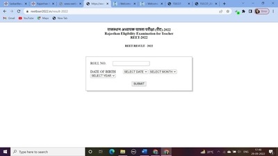 REET 2022 results:: Candidates who took REET 2022 examination can check their results on the official website of Board of Secondary Education, Rajasthan(reetbser22.com). (reetbser22.com) REET 2022 results:: Candidates who took REET 2022 examination can check their results on the official website of Board of Secondary Education, Rajasthan(reetbser22.com). (reetbser22.com)