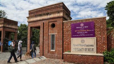 A view inside Delhi University after DDMA allowed it to reopen, at North Campus, in New Delhi, India, on Wednesday, September 15, 2021. (Photo by Sanchit Khanna/ Hindustan Times) (Sanchit Khanna/HT Photo)