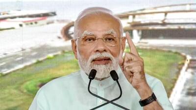 Prime Minister Narendra Modi in Surat. (PTI) Prime Minister Narendra Modi in Surat. (PTI)