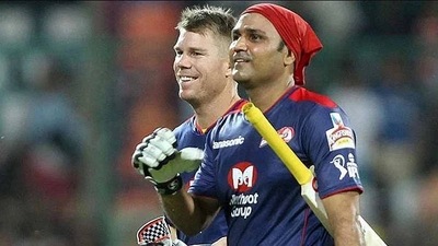 Warner played under Sehwag's captaincy in Delhi Daredevils (PTI) Warner played under Sehwag's captaincy in Delhi Daredevils (PTI)