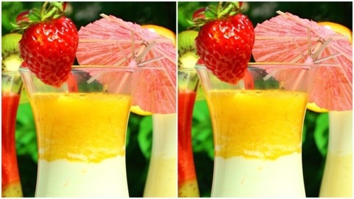 Mango strawberry smoothie Mango strawberry smoothie
