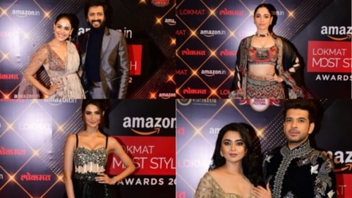 Genelia D'Souza, Riteish Deshmukh, Tamannaah Bhatia, Palak Tiwari, Tejasswi Prakash and Karan Kundrra at the Lokmat Most Stylish Awards 2022. Genelia D'Souza, Riteish Deshmukh, Tamannaah Bhatia, Palak Tiwari, Tejasswi Prakash and Karan Kundrra at the Lokmat Most Stylish Awards 2022.