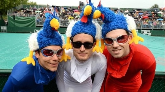 French tennis fans on the grounds prior to first round action during the French Open tennis tournament at Roland Garros in Paris(EPA Photo)