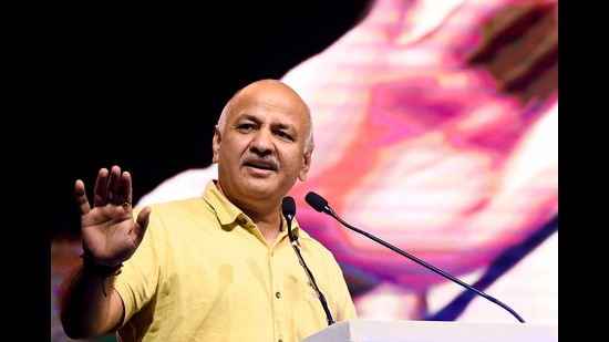 Delhi deputy chief minister Manish Sisodia launched work on the elevated road project that will connect Punjabi Bagh and Raja Garden in west Delhi. Sisodia also holds the Public Works Department (PWD) portfolio. (ANI Photo)