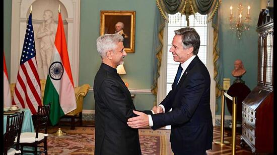 S Jaishankar meets with United States Secretary of State Antony Blinken, in Washington DC. (Dr. S. Jaishankar Twitter)