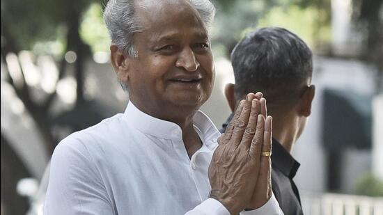 Rajasthan chief minister Ashok Gehlot. (HT photo/Sanjeev Verma) Rajasthan chief minister Ashok Gehlot. (HT photo/Sanjeev Verma)