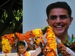 Jaipur: Senior Congress leader and former Rajasthan deputy chief minister Sachin Pilot being garlanded by supporters during his 45th birthday celebrations, outside his residence in Jaipur, Tuesday, Sept. 6, 2022. (PTI Photo) Jaipur: Senior Congress leader and former Rajasthan deputy chief minister Sachin Pilot being garlanded by supporters during his 45th birthday celebrations, outside his residence in Jaipur, Tuesday, Sept. 6, 2022. (PTI Photo)