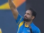 Irfan Pathan after hitting the winning runs in the match between India Legends and Australia Legends(twitter/ @SannyKrMishra)