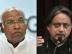 Congress veteran Mallikarjun Kharge and Lok Sabha MP Shashi Tharoor.