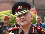 New Chief of Defence Staff (CDS) General Anil Chauhan addresses media after inspecting a Guard of Honour, in New Delhi, Friday, Sept. 30, 2022.(PTI) New Chief of Defence Staff (CDS) General Anil Chauhan addresses media after inspecting a Guard of Honour, in New Delhi, Friday, Sept. 30, 2022.(PTI)