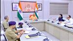 Uttar Pradesh chief minister chairing a meeting with police and home department officials in Lucknow on Friday. (HT PHOTO) Uttar Pradesh chief minister chairing a meeting with police and home department officials in Lucknow on Friday. (HT PHOTO)