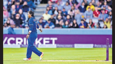 During the third women’s ODI between India and England, Indian off spinner Deepti Sharma ran out England’s non-striker Charlie Dean for leaving her crease before the ball was delivered, sparking a controversy on social media. (AP) During the third women’s ODI between India and England, Indian off spinner Deepti Sharma ran out England’s non-striker Charlie Dean for leaving her crease before the ball was delivered, sparking a controversy on social media. (AP)