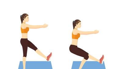 A very simple test to check for hip stability is the single leg squat (Shutterstock) A very simple test to check for hip stability is the single leg squat (Shutterstock)