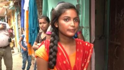 Riya Kumari flagged the need for the government to supply free sanitary pads to a senior Bihar IAS officer Harjot Kaur Bhamra (ANI /Videograb) Riya Kumari flagged the need for the government to supply free sanitary pads to a senior Bihar IAS officer Harjot Kaur Bhamra (ANI /Videograb)