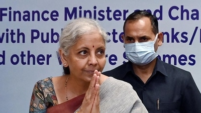 Union finance minister Nirmala Sitharaman during a review meeting with public sector banks/financial institutions. (Agencies) Union finance minister Nirmala Sitharaman during a review meeting with public sector banks/financial institutions. (Agencies)