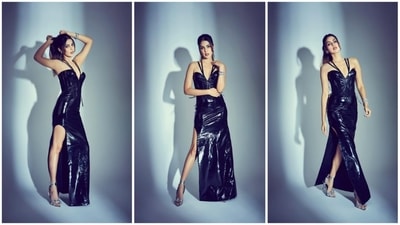 Rhea Chakraborty has been ruling hearts with her bold and beautiful avatars. The actor recently made a stylish appearance at the recently held Lokmat Most Stylish Awards 2022 in a long faux leather dress. (Instagram/@rhea_chakraborty) Rhea Chakraborty has been ruling hearts with her bold and beautiful avatars. The actor recently made a stylish appearance at the recently held Lokmat Most Stylish Awards 2022 in a long faux leather dress. (Instagram/@rhea_chakraborty)