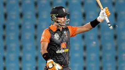 Manipal Tigers' Mohammad Kaif in action during the Legends League Cricket T20 match (PTI) Manipal Tigers' Mohammad Kaif in action during the Legends League Cricket T20 match (PTI)