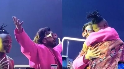 Ranveer Singh met and hugged Kili Paul at a Mumbai event. Ranveer Singh met and hugged Kili Paul at a Mumbai event.