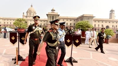 61-year-old Gen Anil Chauhan will also function as Secretary in the Department of Military Affairs. (HT Photo/Sanjeev Verma) 61-year-old Gen Anil Chauhan will also function as Secretary in the Department of Military Affairs. (HT Photo/Sanjeev Verma)