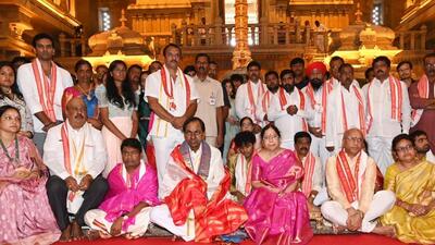 Telangana Rashtra Samithi president and chief minister K Chandrasekhar Rao on Friday. (HT) Telangana Rashtra Samithi president and chief minister K Chandrasekhar Rao on Friday. (HT)