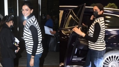 Deepika Padukone at Mumbai airport on Thursday. (Varinder Chawla) ( (Varinder Chawla)) Deepika Padukone at Mumbai airport on Thursday. (Varinder Chawla) ( (Varinder Chawla))