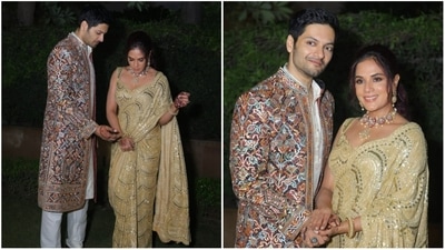 Ali Fazal and Richa Chadha at the cocktail party ahead of their wedding. Ali Fazal and Richa Chadha at the cocktail party ahead of their wedding.