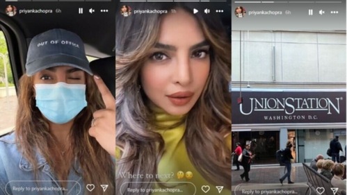 After her busy schedule in New York, Priyanka has travelled to the US capital to unwind. After her busy schedule in New York, Priyanka has travelled to the US capital to unwind.