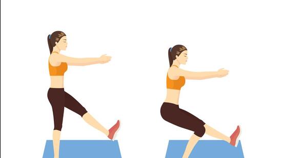 A very simple test to check for hip stability is the single leg squat (Shutterstock)