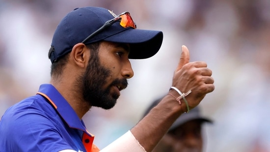 Jasprit Bumrah walks off at the end of the first innings(Reuters)