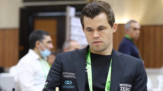 World champion Magnus Carlsen has put allegations that American player Hans Niemann had cheated.(PTI)
