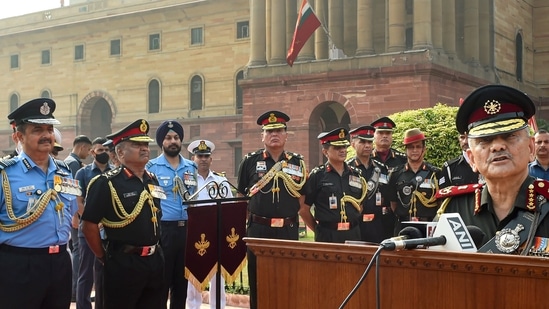 Gen Anil Chauhan was appointed as the new Chief of Defence Staff (CDS) on September 28, more than nine months after the post fell vacant following the death of Gen Bipin Rawat in a helicopter crash.(PTI)