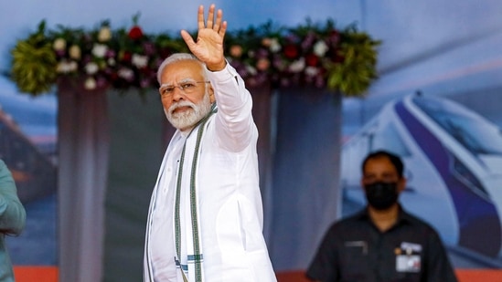 "This train will offer world-class comfort and facilities to passengers. The fully air-conditioned Vande Bharat has several modern features, such as sliding doors, personalised reading lights, mobile charging points, attendant call buttons, bio-toilets, automatic entry and exit doors, CCTV cameras, reclining facility, comfortable seats," a release by the railways said.(PTI)