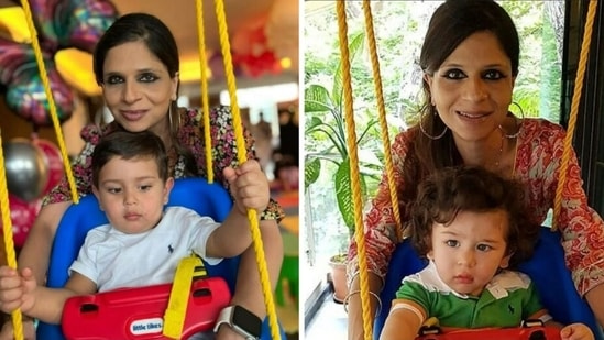 Saba Ali Khan with her nephews Jehangir Ali Khan and Taimur Ali Khan.&nbsp;