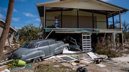 In the coming days, river flooding in Central Florida could reach record levels as the torrential downpours that accompanied Ian drain into major waterways, the NHC said.(AFP)