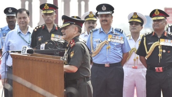Gen Chauhan was the Director General of Military Operations (DGMO) of the Army during the Balakot air strikes in 2019 when Indian airplanes pounded a Jaish-e-Mohammed terrorist training camp deep inside Pakistan in response to the Pulwama terror strike.(HT Photo/Sanjeev Verma)