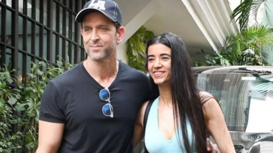 Hrithik Roshan and Saba Azad in Mumbai. (Varindra Chawla)(Varindra Chawla)