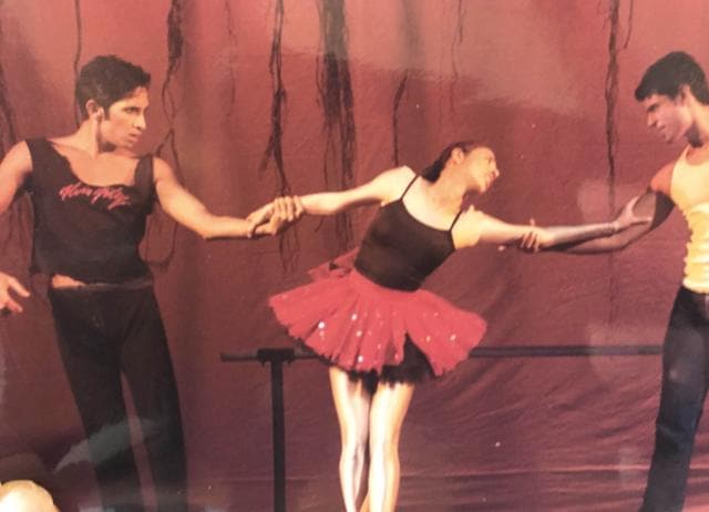 Terence (left) during a dance show themed around love and lust Terence (left) during a dance show themed around love and lust