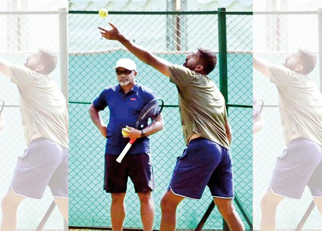 Rohan training for the 2022 Davis Cup, which he had to pull out of due to a knee injury (instagram.com/rohanbopanna0403) Rohan training for the 2022 Davis Cup, which he had to pull out of due to a knee injury (instagram.com/rohanbopanna0403)