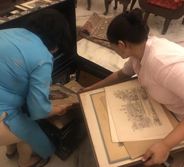 Entrepreneur Aditya Gupta’s family digging through a trunk of photographs at an old family home in Hyderabad. Past Perfect is helping him make a four-part series on his family. Entrepreneur Aditya Gupta’s family digging through a trunk of photographs at an old family home in Hyderabad. Past Perfect is helping him make a four-part series on his family.