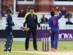 Deepti Sharma runs out Charlotte Dean during India vs England Lord's ODI(Twitter) Deepti Sharma runs out Charlotte Dean during India vs England Lord's ODI(Twitter)