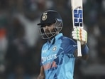 Suryakumar Yadav celebrates scoring fifty runs (AP) Suryakumar Yadav celebrates scoring fifty runs (AP)