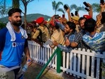 Indian cricketer Rishabh Pant leaves after a practice session in Guwahati