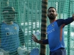 Dinesh Karthik speaks with Rishabh Pant during a practice session in Guwahati(AP) Dinesh Karthik speaks with Rishabh Pant during a practice session in Guwahati(AP)