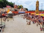Haridwar was adjudged the cleanest Ganga town in the category of more than 1 lakh population. Haridwar was adjudged the cleanest Ganga town in the category of more than 1 lakh population.