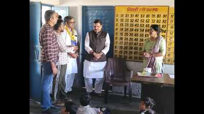 AAP leader Sanjay Singh visits Adampur school, seeks votes for party