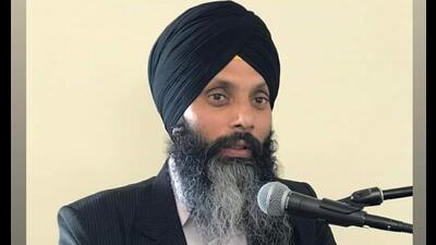 Pro-Khalistan leader Hardeep Singh Nijjar, who is wanted in various terror cases in India, has been re-elected the president of the managing committee of Guru Nanak Sikh Gurdwara, Surrey, in British Columbia province of Canada. (HT File)