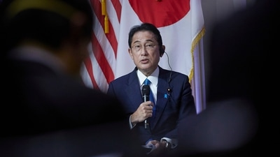 Russia-Ukraine War: Prime Minister of Japan Fumio Kishida speaks. (AP) Russia-Ukraine War: Prime Minister of Japan Fumio Kishida speaks. (AP)
