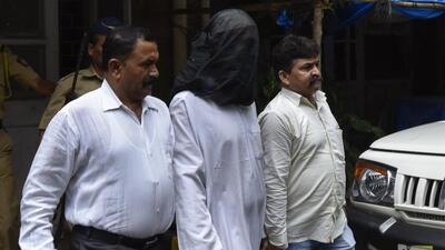 Mumbai, India - August 29, 2016: Mumbai police taking Arshi Qureshi and Rizwan Khan who arrested for radicalisation of youths were produced in Kila court in Mumbai, India, on Monday, August 29, 2016.(Photo by Kunal Patil/ Hindustan Times) (Hindustan Times) Mumbai, India - August 29, 2016: Mumbai police taking Arshi Qureshi and Rizwan Khan who arrested for radicalisation of youths were produced in Kila court in Mumbai, India, on Monday, August 29, 2016.(Photo by Kunal Patil/ Hindustan Times) (Hindustan Times)
